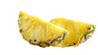 © Yijia - Pineapple slices exploding in juice splash, on transparent background