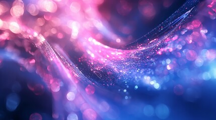 Wall Mural - Abstract futuristic background with glowing particle and light rays. Digital art concept