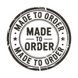 © motiur vector artist - Circular stamp graphic indicating made to order service