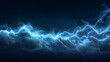 © Sher - Blue Electric Lightning Strike. Bright Blue Electric Lightning in Dynamic Stormy Night, Glowing blue electric energy streams on dark background,