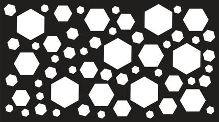Geometric hexagon pattern abstract design shapes organic arrangement modern visual texture
