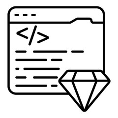 Wall Mural - Unique design icon of premium coding
