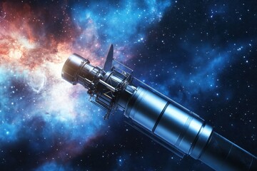 Wall Mural - Exploration of deep space with a powerful telescope capturing cosmic wonders