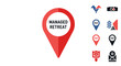 © Sakinah - Managed Retreat Location Pin Icon for Real Estate and Travel.