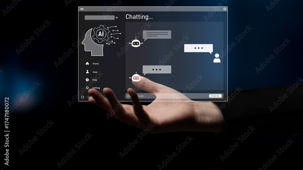 AI image generator interface enables image, AI, and generator process ...
