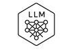 © Jan - Large language models LLM neural network icon in hexagon shape, thin line vector illustration for AI, artificial intelligence technology, machine learning concept graphic design element