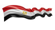 © Anomal - Egypt Flag Ribbon Flying: Isolated on Transparent Background with Copy Space, 3D Render, National Symbol, Patriotic, Banner.