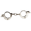 © Berylazad - Polished metal handcuffs connected by a chain symbolizing restraint and justice