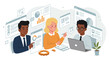© Luminaryshine - Diverse business team collaborating on a data analysis project.