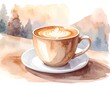 © Siti - Watercolor latte art on a patio