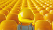 © MdSaiful - Business Concept of Individuality Highlighted by Yellow Chair Standing Out