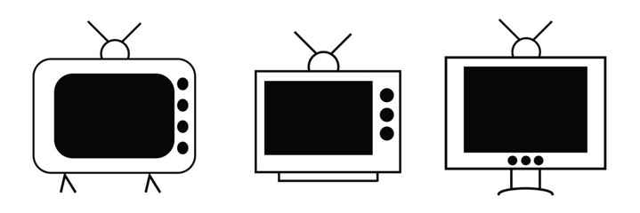Tv icon set. television icon vector EPS10