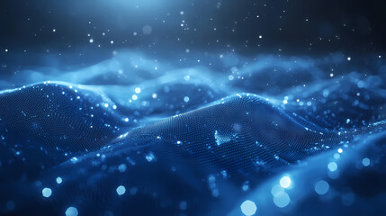 Wall Mural - Abstract Digital Waves of the Future