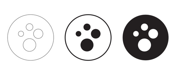 Set of moon phase icons. isolated on white background for user interface design.