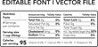 © TheVector - Nutrition facts template, Supplement facts Horizontal template ,Nutrition list information
