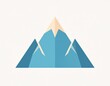 © kim - Abstract Mountain Icon: A simple, graphic representation of a mountain, with crisp edges and a minimalist aesthetic. Its a clean, iconic design perfect for various applications. Ai generated image.