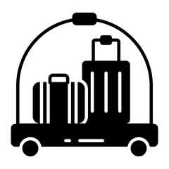Wall Mural - A perfect design icon of hotel trolley 
