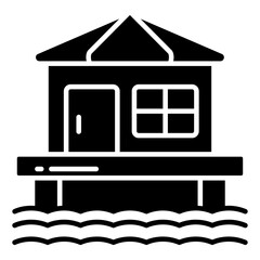 Wall Mural - Perfect design icon of beach home building