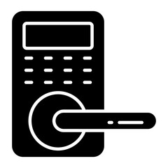 Wall Mural - Unique design icon of smart door lock