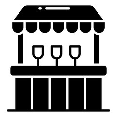 Wall Mural - A trendy design icon of bar