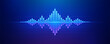 © Matakeris Creative - Neon sound wave or equalizer on a blue purple background