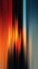 Wall Mural - Abstract Vertical Stripes with Warm and Cool Color Gradients