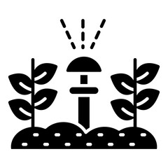 Wall Mural - Conceptual solid design icon of irrigation 