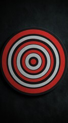 Wall Mural - Colorful concentric circles target design on dark background