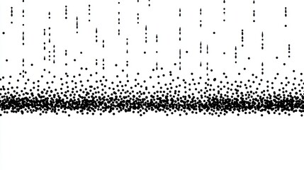 Wall Mural - Abstract Black Dot Pattern on White Background with Vertical Lines