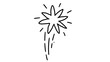 © DoodlePop - Handmade fireworks doodle isolated on White background