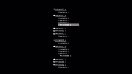 Dynamic Digital Menu Interface Navigation: Selecting Main Disc Options in Retro Style