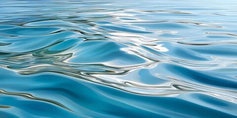 Wall Mural - Tranquil Aquatic Surface with Iridescent Reflections and Dynamic Light Patterns Creating Serenity