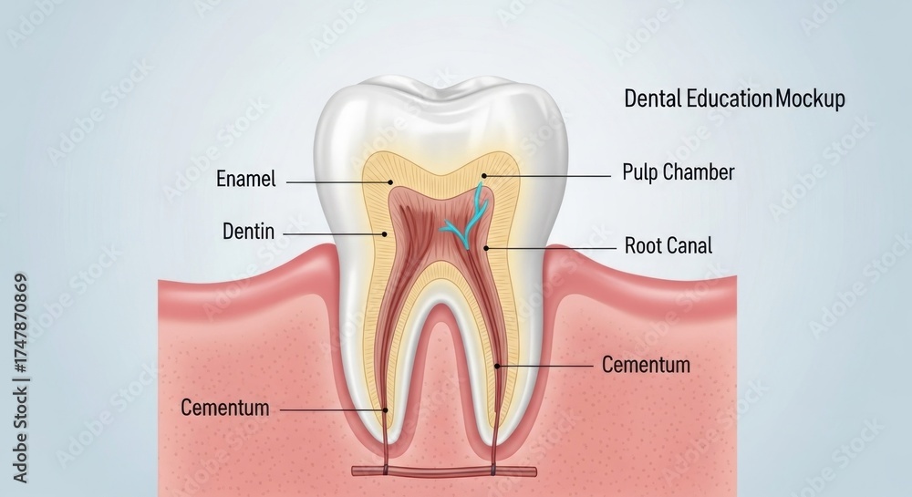Google Tooth Structure Detailed diagram illustrating tooth anatomy, showing layers like enamel ...