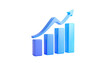 © Andri - Blue 3D bar chart with an upward arrow, symbolizing growth on a black background