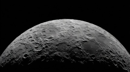 Wall Mural - The distant side of the moon reveals a surface marked by numerous craters and diverse geological features