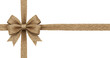 © Swan - A rustic bow and ribbon made from natural jute or burlap, isolated on a transparent background (PNG).
