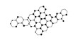© nevermind - Molecular structure diagram showcasing interconnected hexagonal rings with black dots representing atoms on a white background.