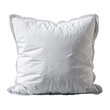 © Sawyer0 - A fluffy square pillow made of crisp white cotton sateen with subtle piping and gentle wrinkles, isolated on transparent background.