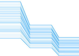Wall Mural - Concept minimal geometric blue lines abstract background. Vector brochure, template background