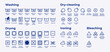 © Ihor - Editable vector set of laundry icons. Clean and simple symbols for washing, drying, ironing, bleaching and clothing care. Perfect for labels, packaging, instructions and household design.