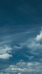 Wall Mural - Formation Of Cumulus Rain Clouds Time Lapse. Natural Background Sky. Cloudy Sky With Fluffy Clouds. Amazing Cloudy Dramatic Sky With Fluffy Clouds. Concept Of Freedom. Fly Concept. Bold Blue Sky