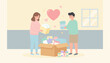 © Adobe Contributor - Happy couple sorts donations for charity showcasing generosity and community support