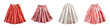 © Rizia - Elegant pleated satin skirts in assorted colors, perfect for any occasion
