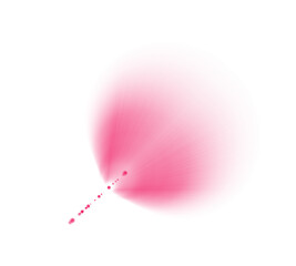 Wall Mural - pink light burst with soft glowing effect on white background. Abstract yellow beam with radiant illumination for design projects. Perfect for highlights, magic, or energy visuals.
