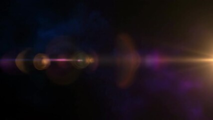 Sticker - dramatic cinematic lens flare effect sweeping across a dark, ethereal background with vibrant, atmos