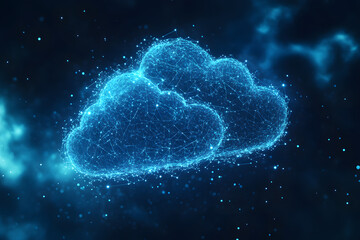Wall Mural - Illustration of Hybrid Cloud Setup Using SASE for Secure Connections