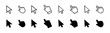 © Jocelyn_Flores - Computer mouse click cursor.  Mouse click cursor collection. Set of Hand Cursor icons click and. Black cursor set. Hand pointer icons. Vector graphic EPS 10