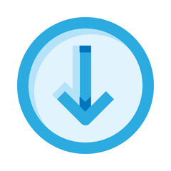 blue glossy icon on white