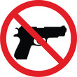 © RMvectors02 - No guns allowed symbol red circle with slash isolated on transparent background silhouette