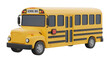 © MDAMIR - Yellow School Bus 3D Render Isolated yellow bus transportation